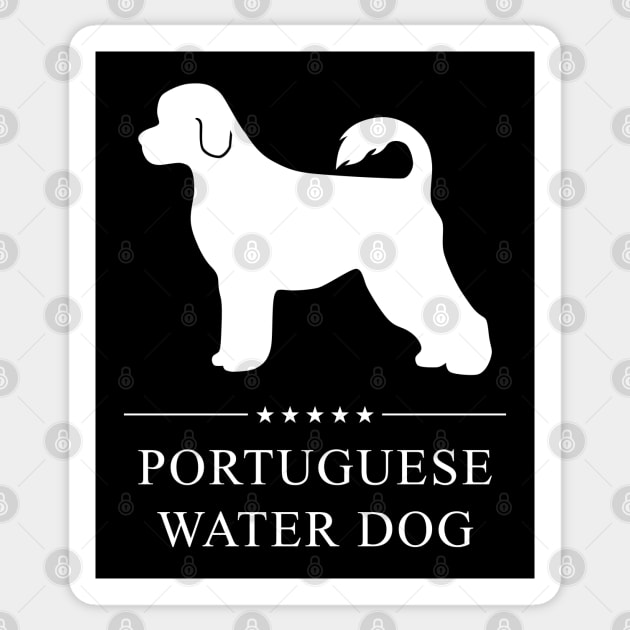 Portuguese Water Dog White Silhouette Sticker by millersye